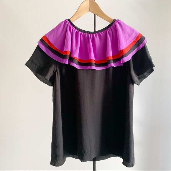 ▪️SOLD▪️Kate Spade Live Colorfully Ruffle Blouse - Picture 2 of 8